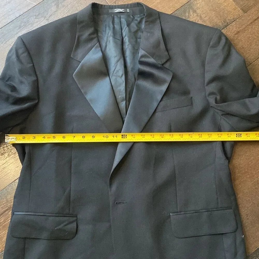 Men's Black Tuxedo Jacket with Satin Peak Lapels